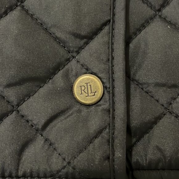 NWT Lauren Ralph Lauren Black Crest Patch Quilted Jacket - Picture 6 of 13
